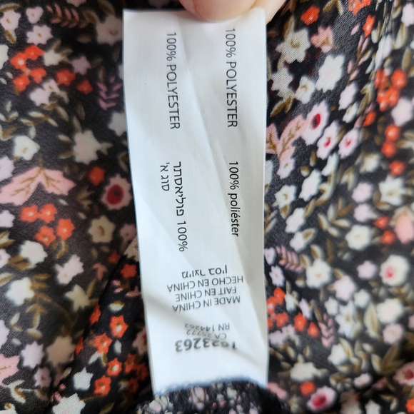 Duster Top Dark Floral Midi Sheer Cottagecore Bohemian Hippie Feminine Girly S - Picture 12 of 17